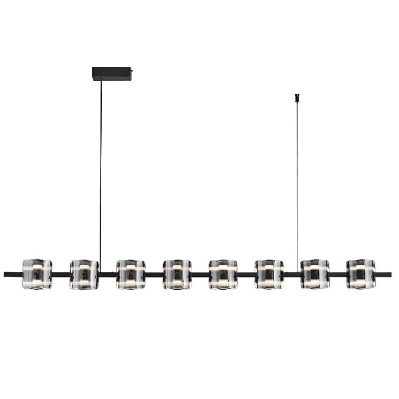 WOMO Glass Brass Linear Chandelier-WM2219B - Image 47