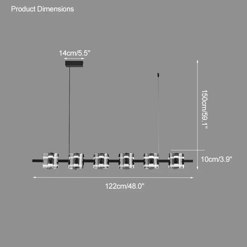 WOMO Glass Brass Linear Chandelier-WM2219B - Image 48