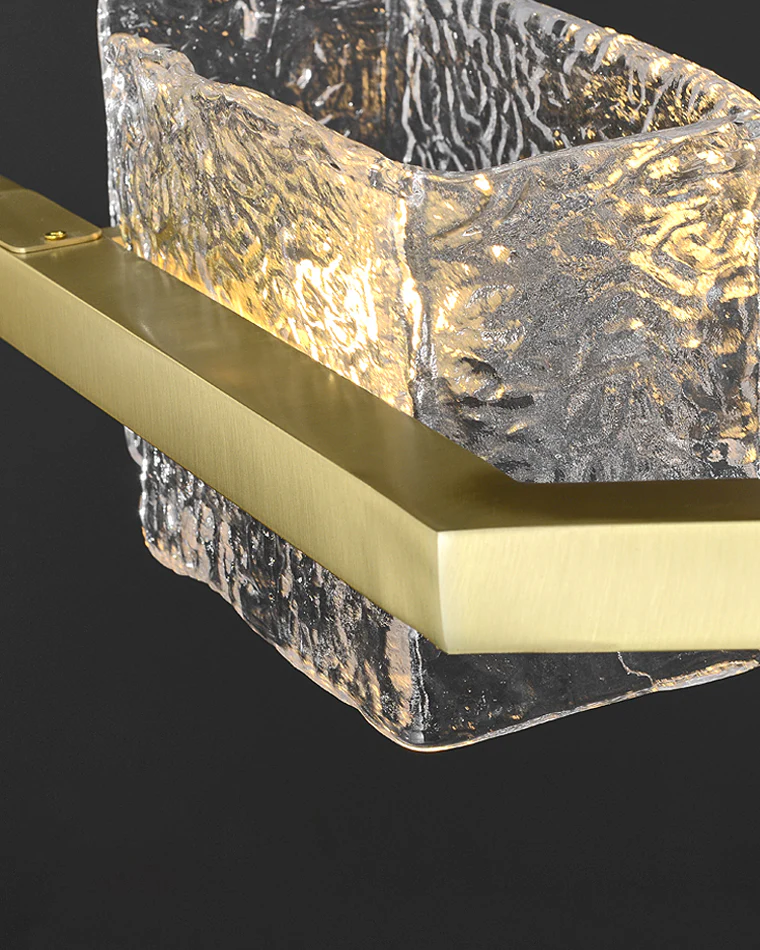WOMO Textured Glass Linear Chandelier-WM2175 - Image 7