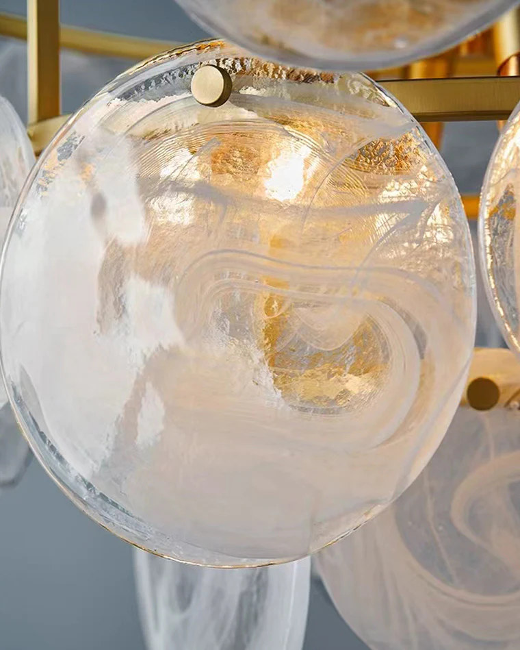 WOMO Textured Glass Disc Chandelier-WM2477 - Image 11