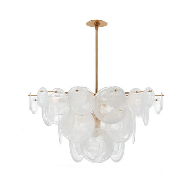 WOMO Textured Glass Disc Chandelier-WM2477 - Image 12