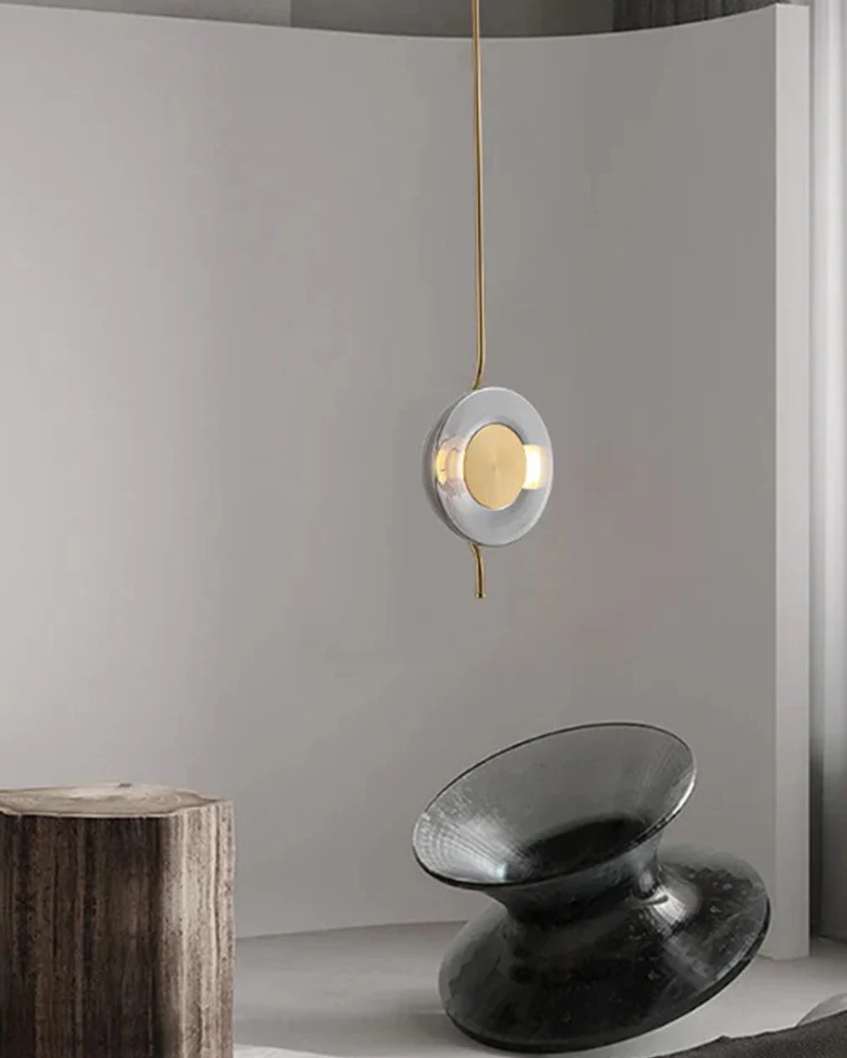 WOMO Pendulum Glass Disc Pendant Light-WM2501 - Image 10