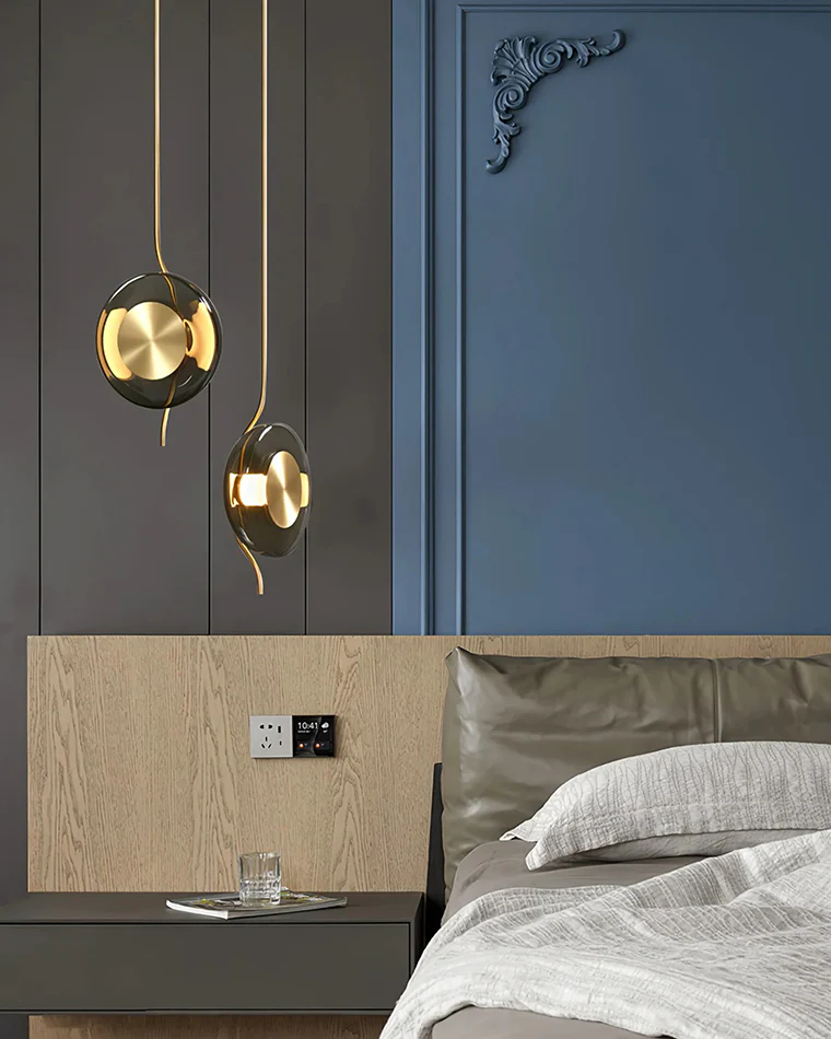 WOMO Pendulum Glass Disc Pendant Light-WM2501 - Image 4