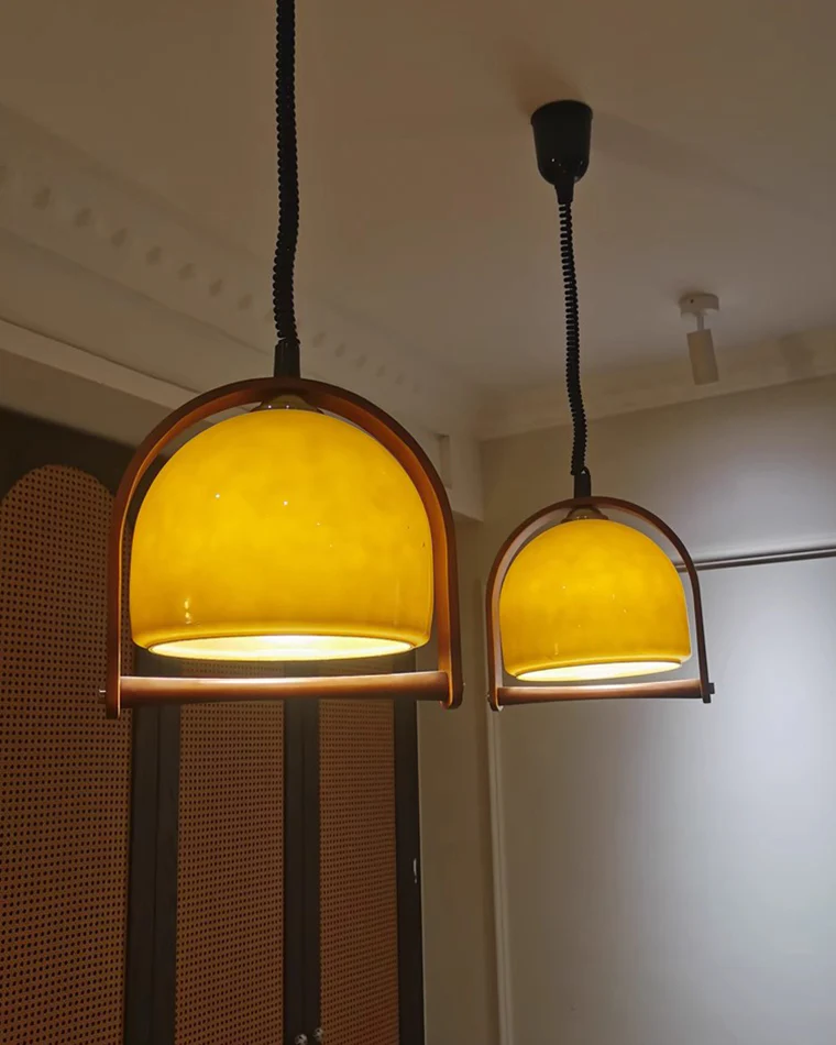 WOMO Bell Glass Rise Fall Pendant Light-WM2935 - Image 10