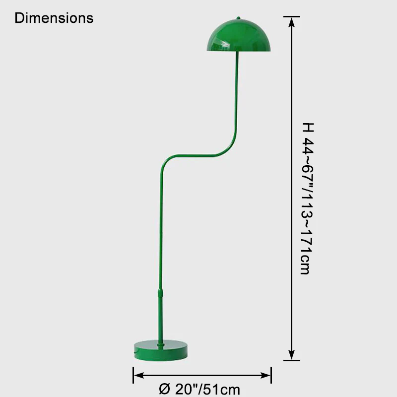 WOMO Dome Glass Telescoping Floor Lamp-WM7097 - Image 12