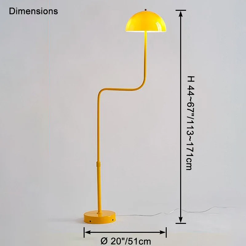 WOMO Dome Glass Telescoping Floor Lamp-WM7097 - Image 20