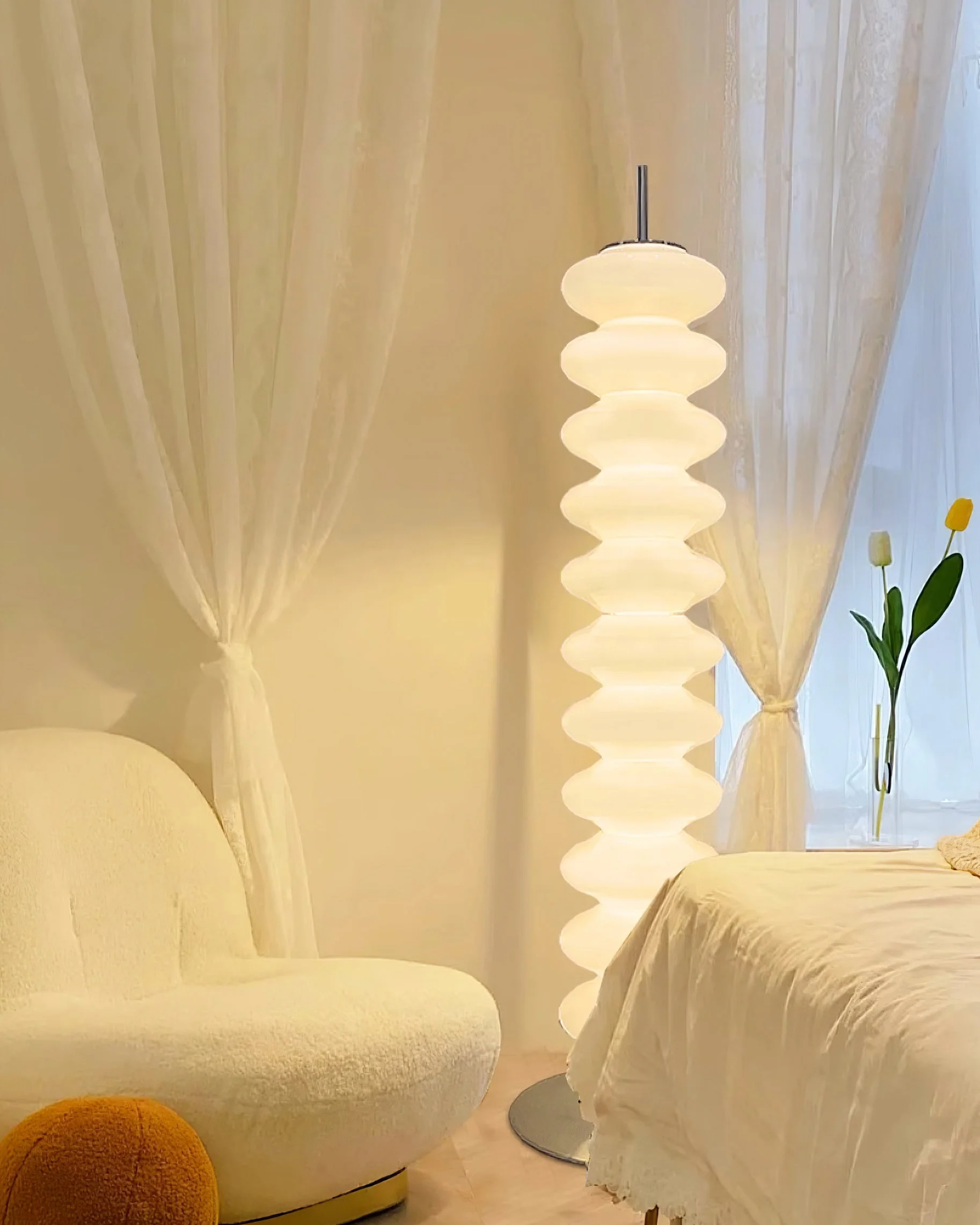 WOMO Stacked Glass Ball Floor Lamp-WM7127 - Image 11