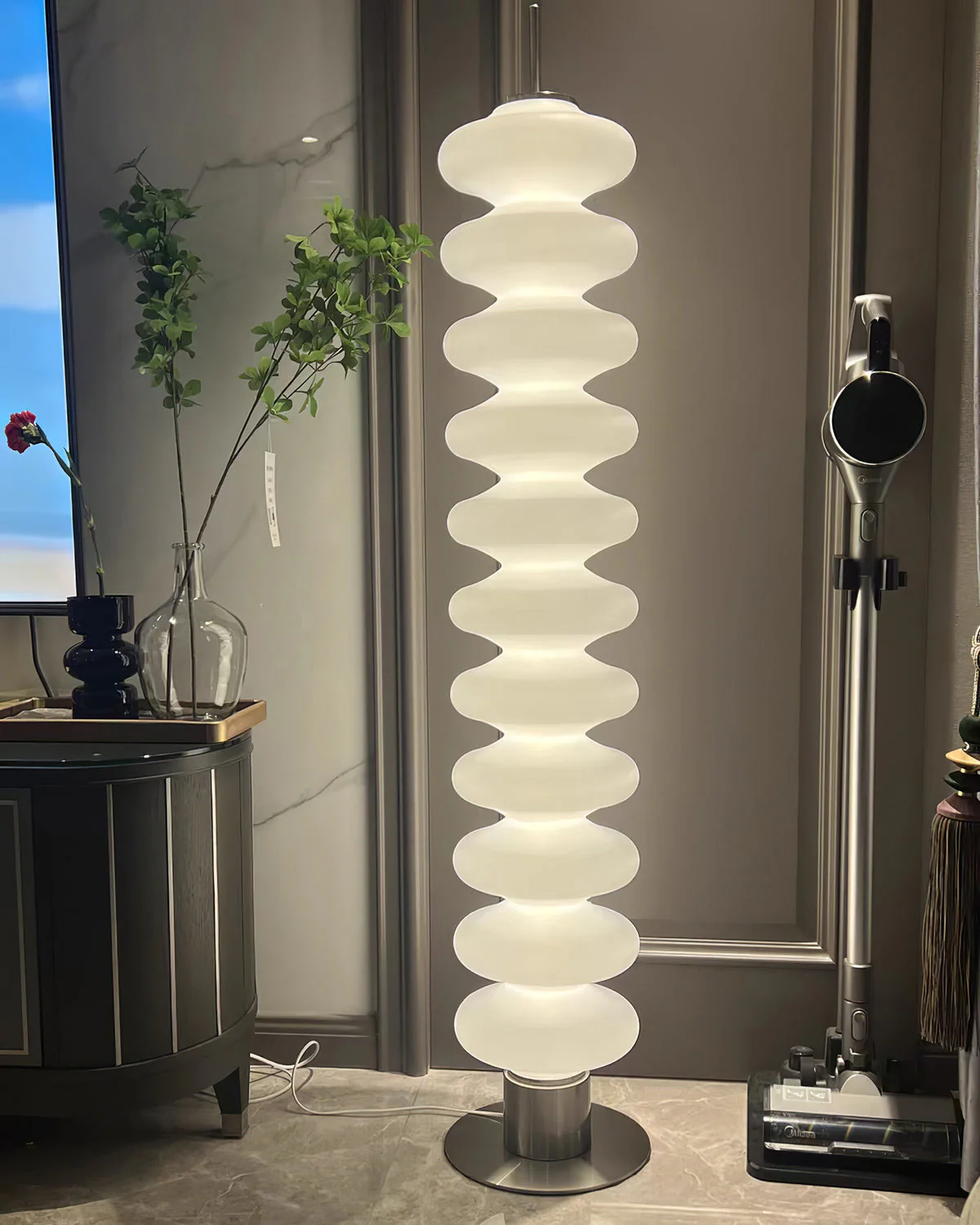 WOMO Stacked Glass Ball Floor Lamp-WM7127 - Image 12