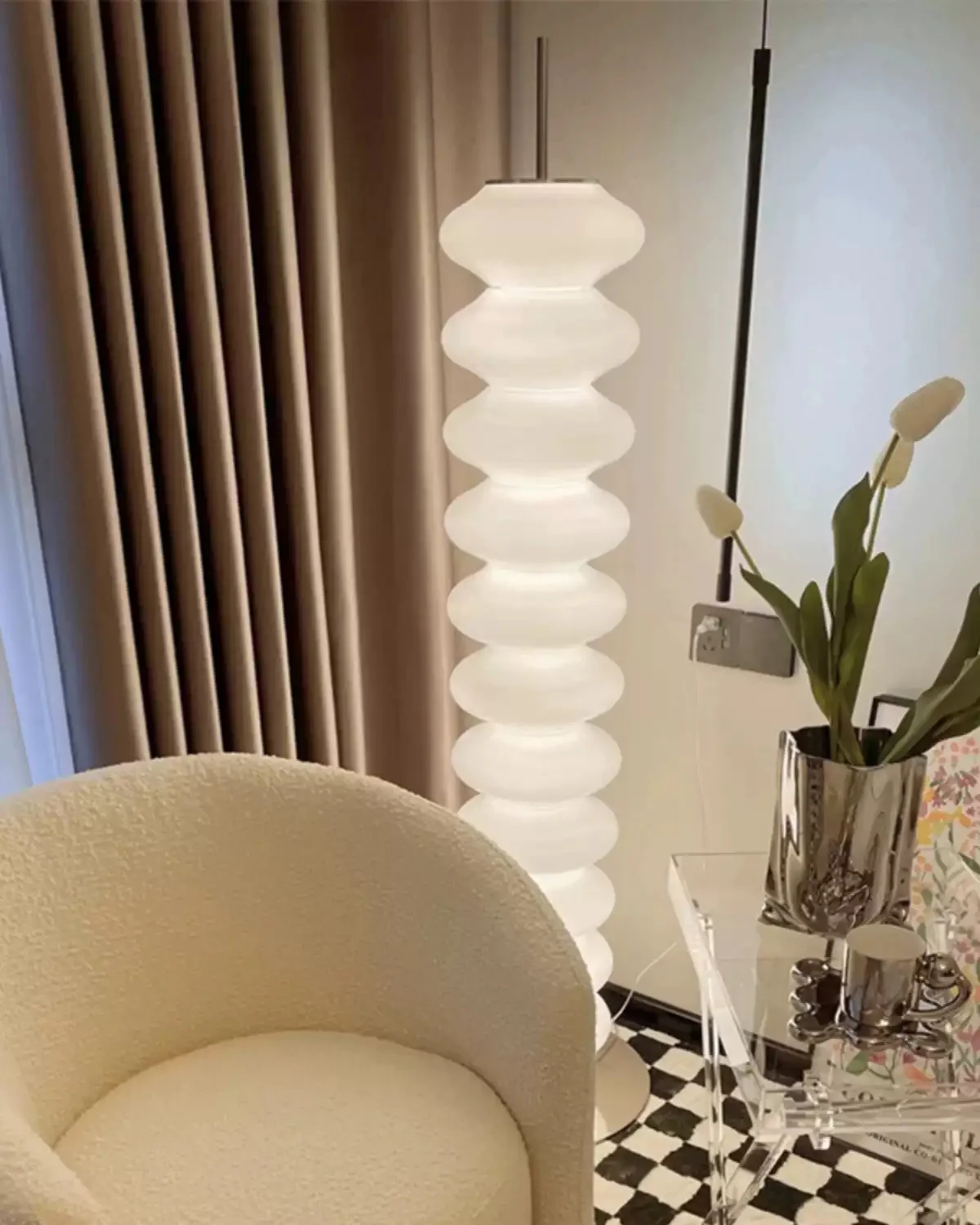 WOMO Stacked Glass Ball Floor Lamp-WM7127 - Image 17