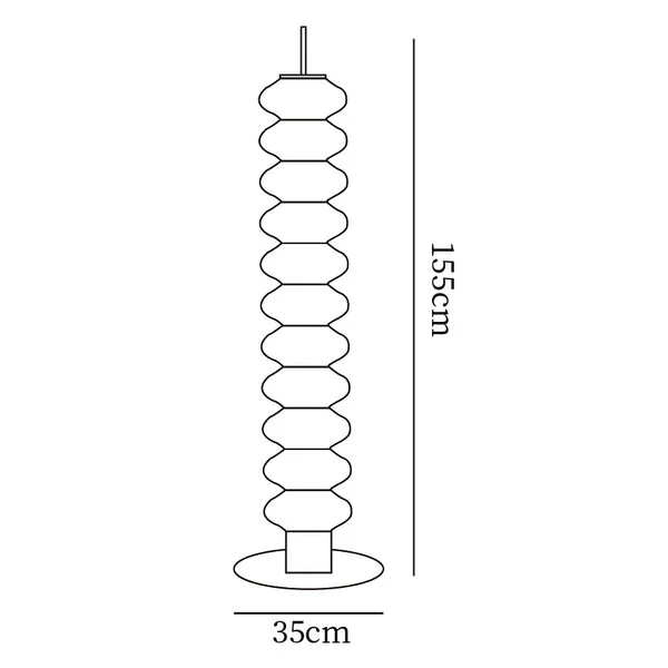 WOMO Stacked Glass Ball Floor Lamp-WM7127 - Image 27