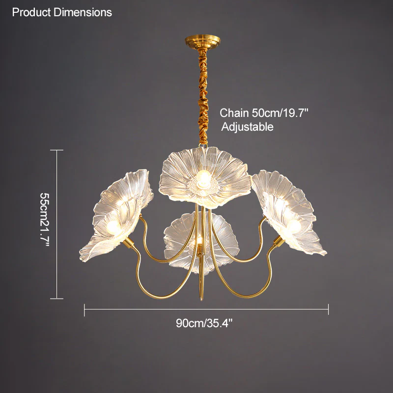 WOMO Lotus Flower Arm Chandelier-WM2025 - Image 37