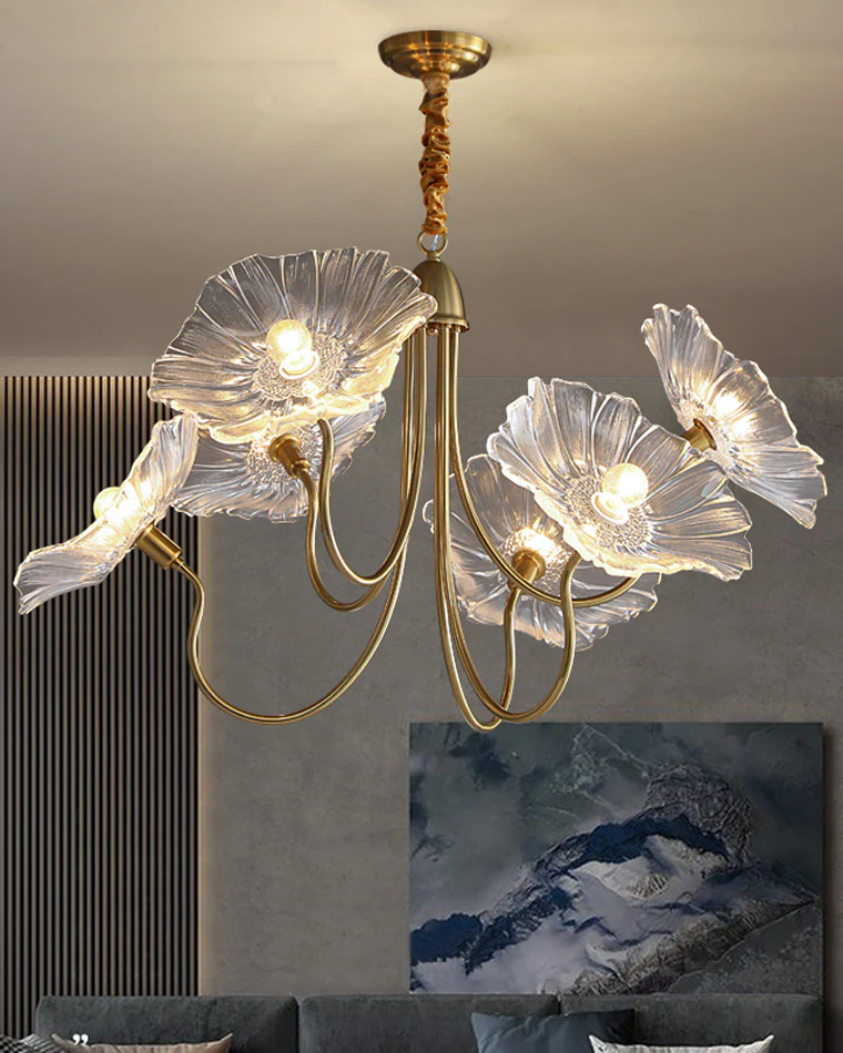 WOMO Lotus Flower Arm Chandelier-WM2025 - Image 6