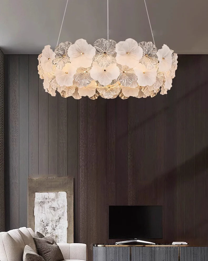 WOMO Glass Flower Chandelier-WM3059 - Image 3