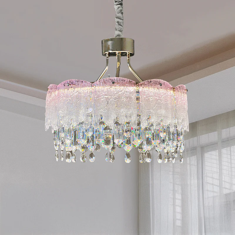 WOMO Glass Fringe Crystal Chandelier-WM3021 - Image 12