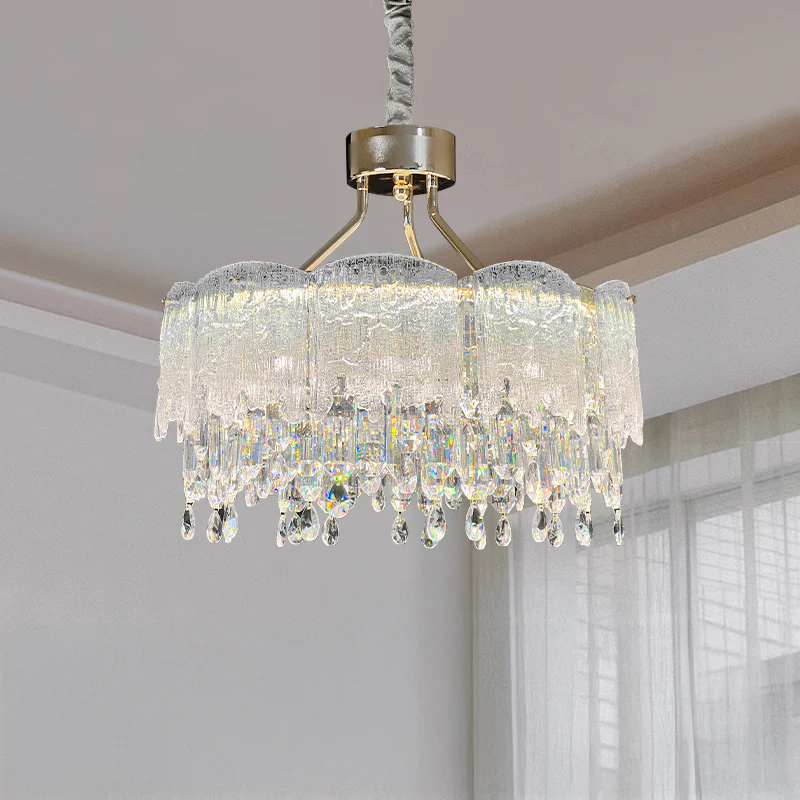 WOMO Glass Fringe Crystal Chandelier-WM3021 - Image 15
