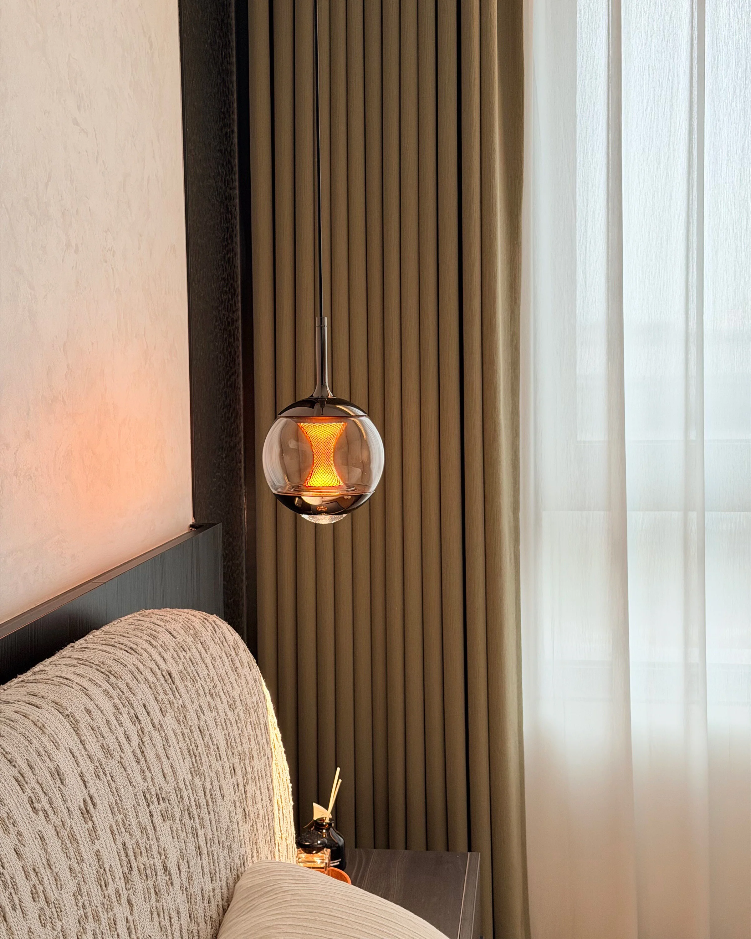 WOMO Glass Globe Afterglow Pendant Light - WM3316 - Image 2