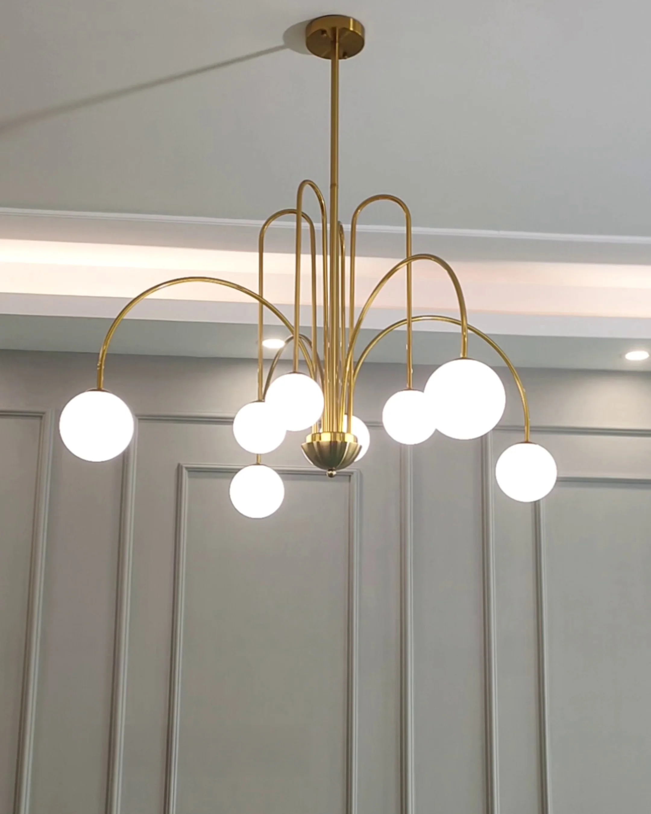 WOMO Glass Globe Arm Chandelier-WM2522 - Image 30