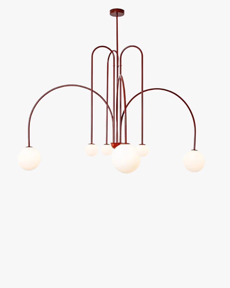 WOMO Glass Globe Arm Chandelier-WM2522 - Image 34