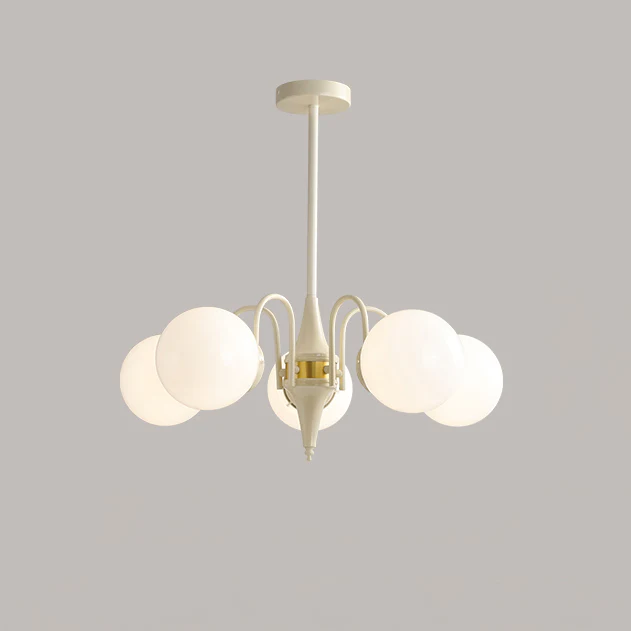 WOMO White Glass Globe Arm Chandelier-WM2624 - Image 11