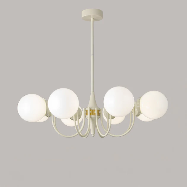 WOMO White Glass Globe Arm Chandelier-WM2624 - Image 13