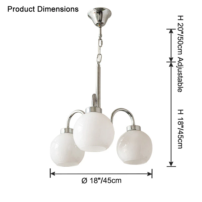 WOMO Glass Globe Arm Chandelier-WM2718 - Image 16