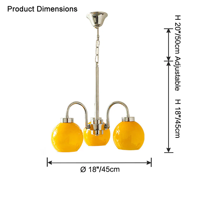 WOMO Glass Globe Arm Chandelier-WM2718 - Image 18
