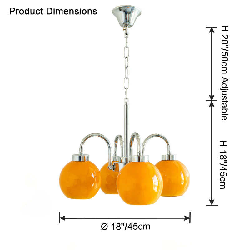WOMO Glass Globe Arm Chandelier-WM2718 - Image 22