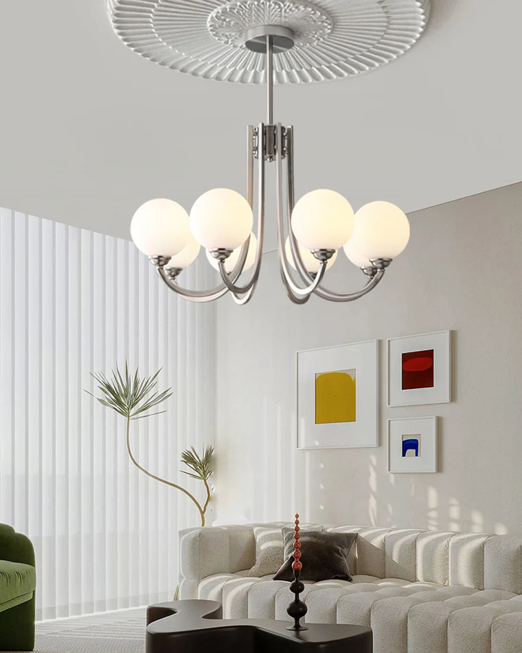 WOMO Glass Globe Arm Chandelier-WM2942 - Image 5