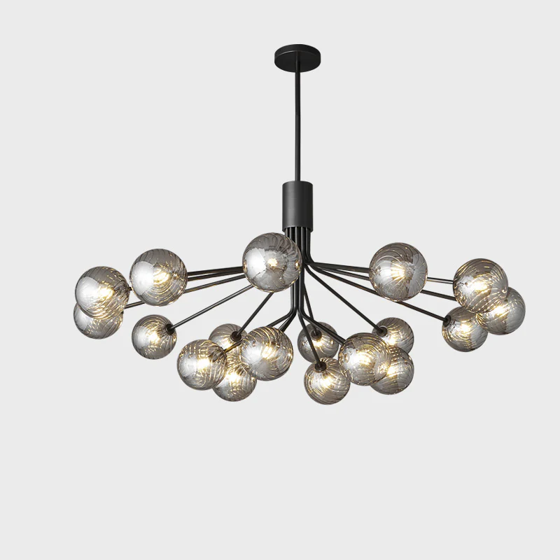 WOMO Glass Globe Brass Chandelier-WM2372 - Image 11