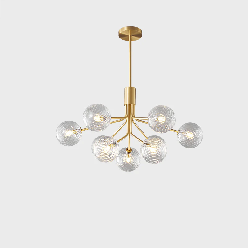 WOMO Glass Globe Brass Chandelier-WM2372 - Image 13