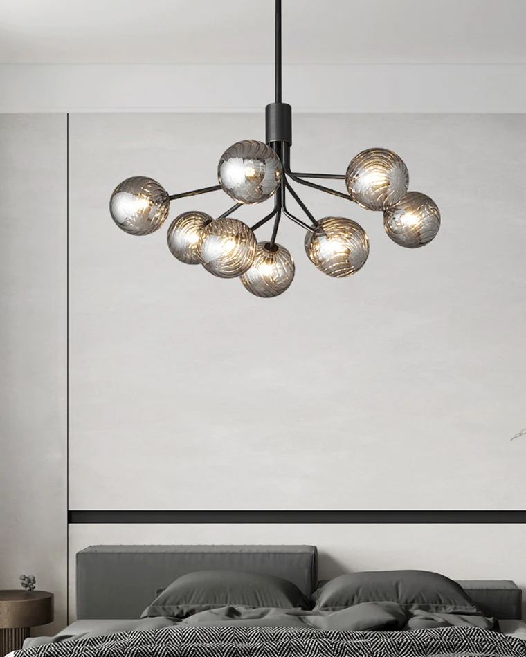 WOMO Glass Globe Brass Chandelier-WM2372 - Image 4