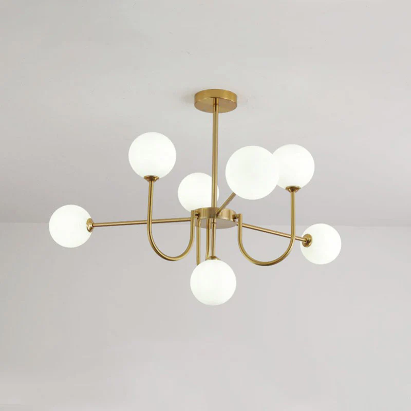 WOMO Glass Globe Brass Arm Chandelier-WM2255 - Image 47