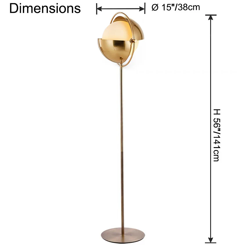 WOMO Glass Globe Floor Lamp-WM7134 - Image 9
