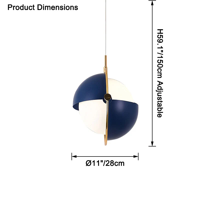 WOMO Adjustable Glass Globe Pendant Light-WM2563 - Image 25