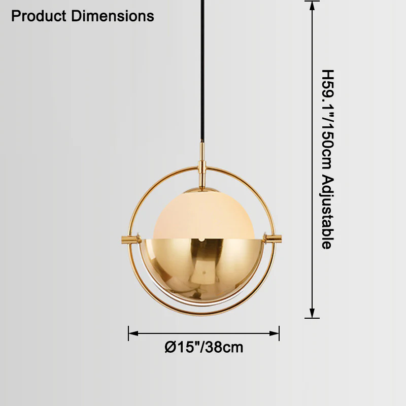 WOMO Adjustable Glass Globe Pendant Light-WM2563 - Image 31