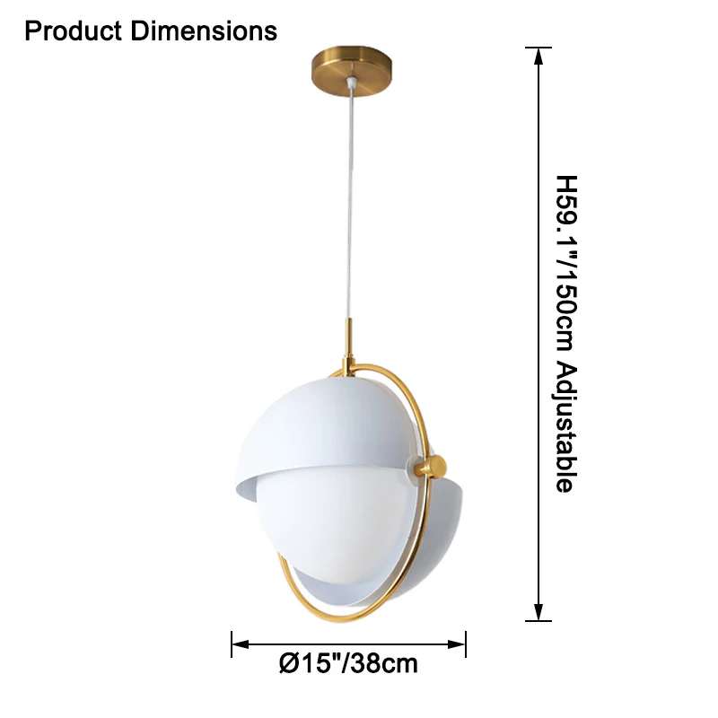 WOMO Adjustable Glass Globe Pendant Light-WM2563 - Image 35