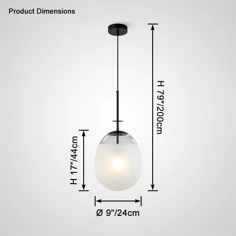 WOMO Frosted Glass Globe Pendant Light-WM2616 - Image 12