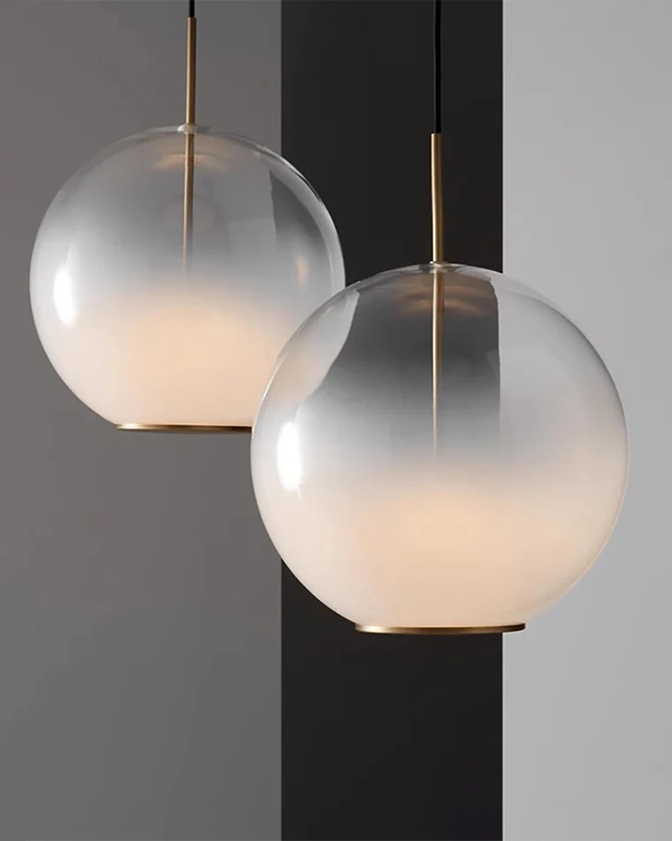 WOMO Milk Glass Globe Pendant Light-WM2674 - Image 2