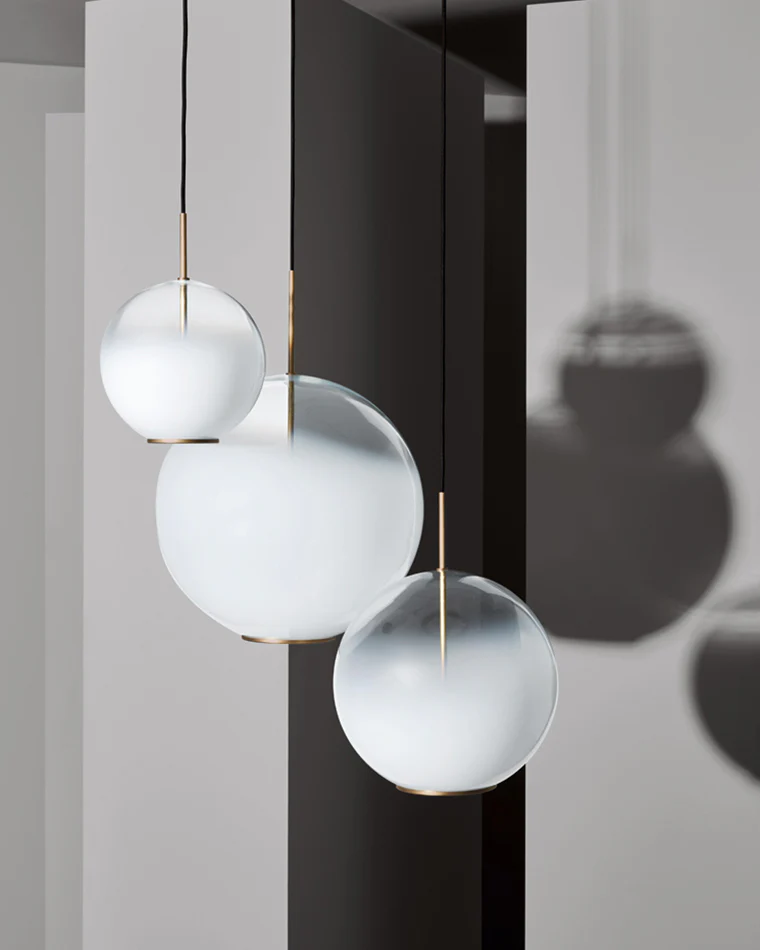 WOMO Milk Glass Globe Pendant Light-WM2674 - Image 4