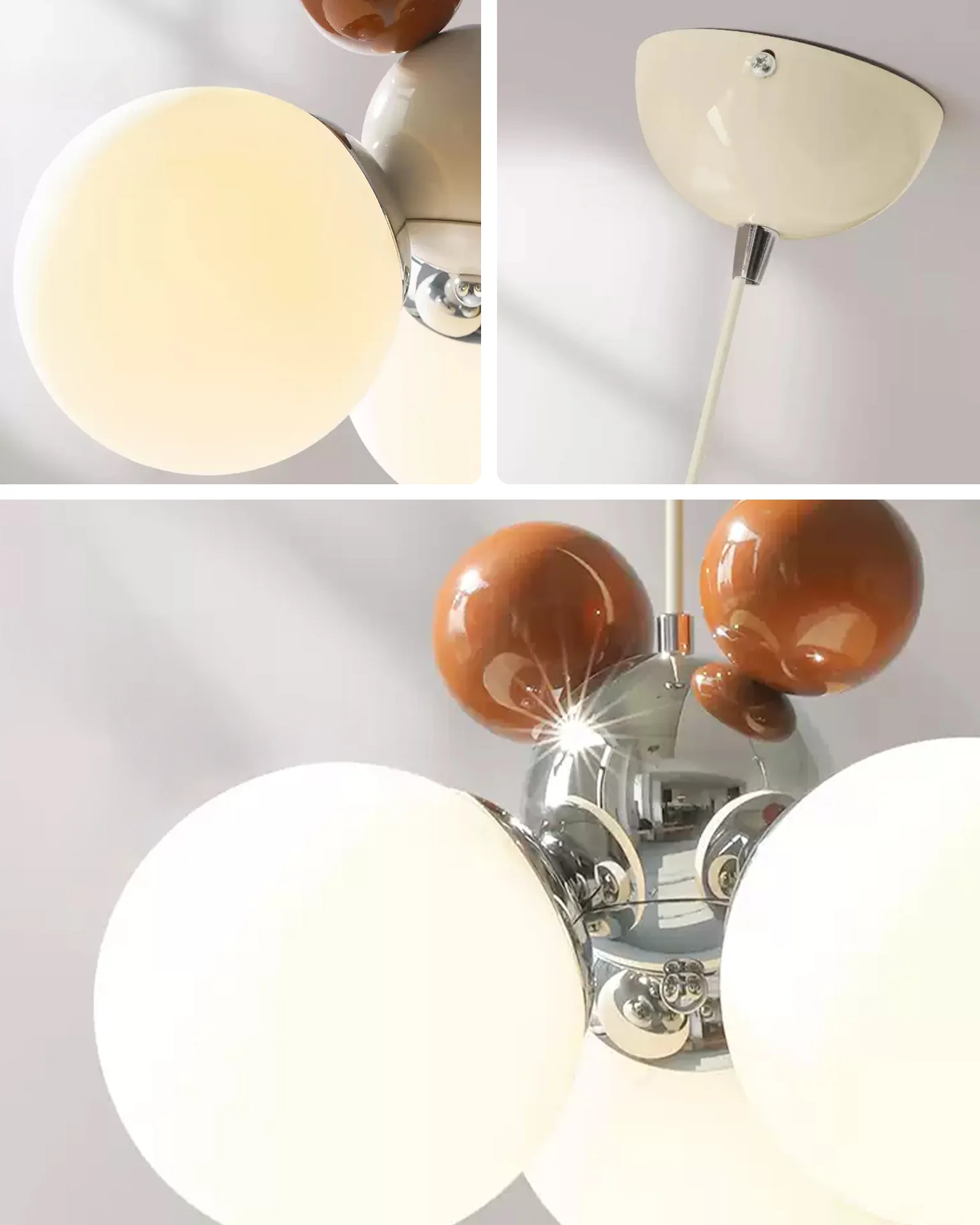 WOMO Glass Globe Pendant Light-WM2982 - Image 7