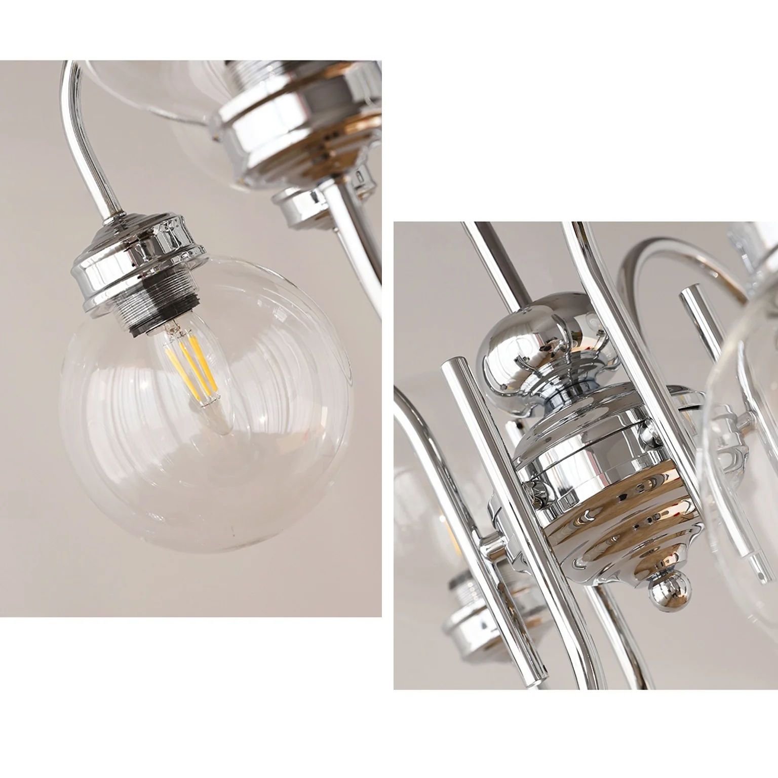 WOMO Glass Globe Pendant Light-WM3073 - Image 10
