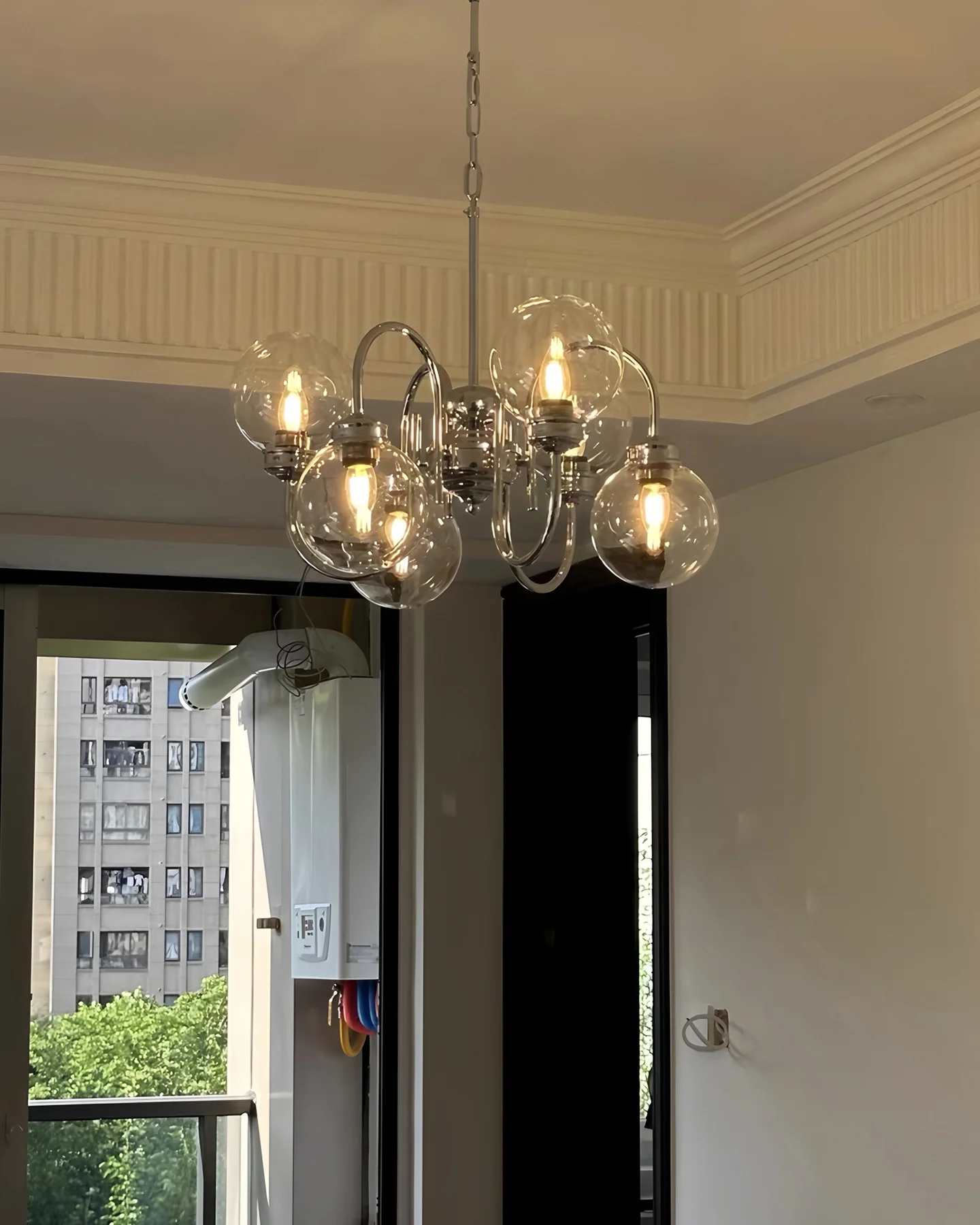 WOMO Glass Globe Pendant Light-WM3073 - Image 2