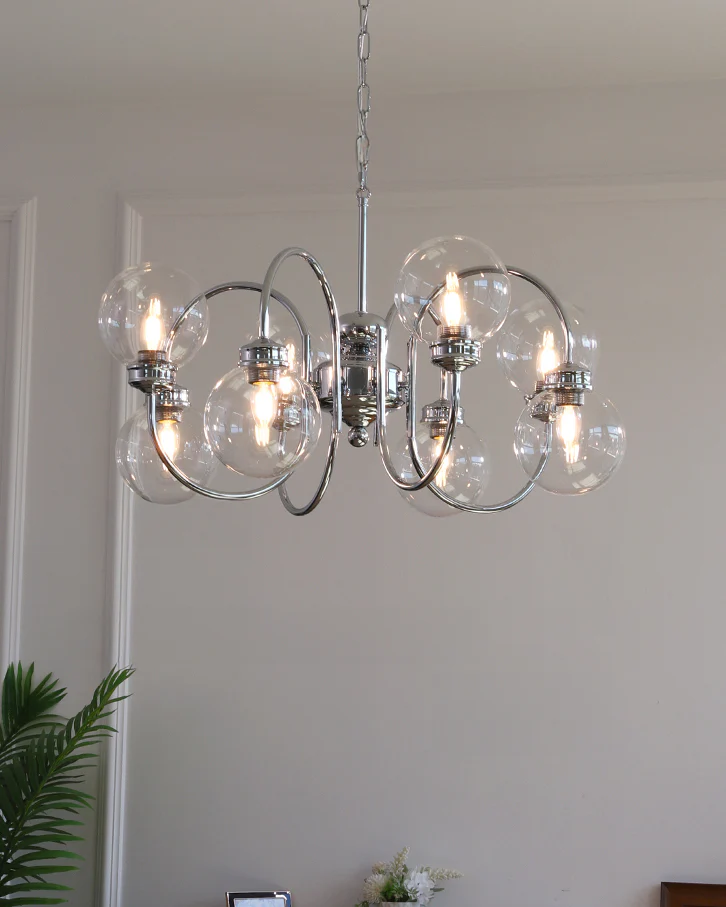 WOMO Glass Globe Pendant Light-WM3073 - Image 5