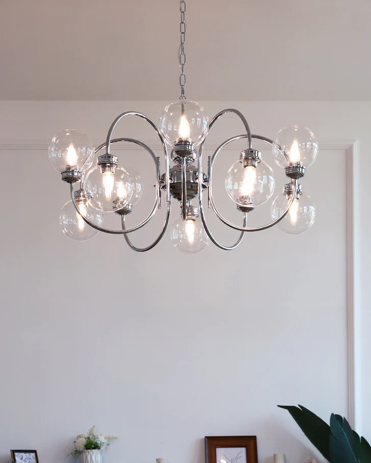 WOMO Glass Globe Pendant Light-WM3073 - Image 7