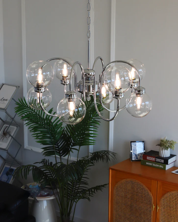 WOMO Glass Globe Pendant Light-WM3073 - Image 9