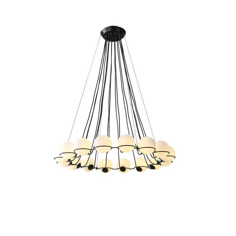 WOMO Glass Globe Round Chandelier-WM2623 - Image 14
