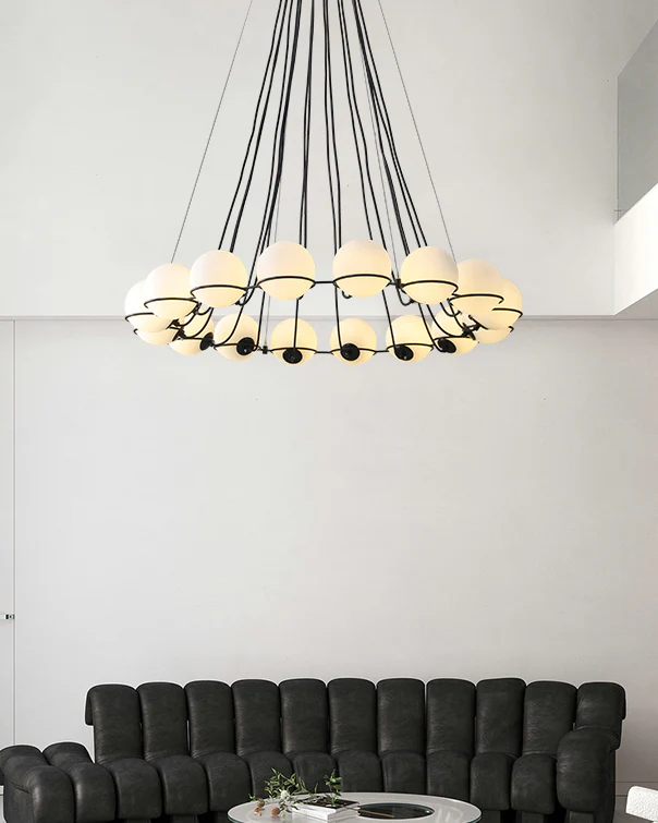 WOMO Glass Globe Round Chandelier-WM2623 - Image 5
