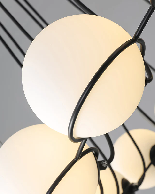 WOMO Glass Globe Round Chandelier-WM2623 - Image 9