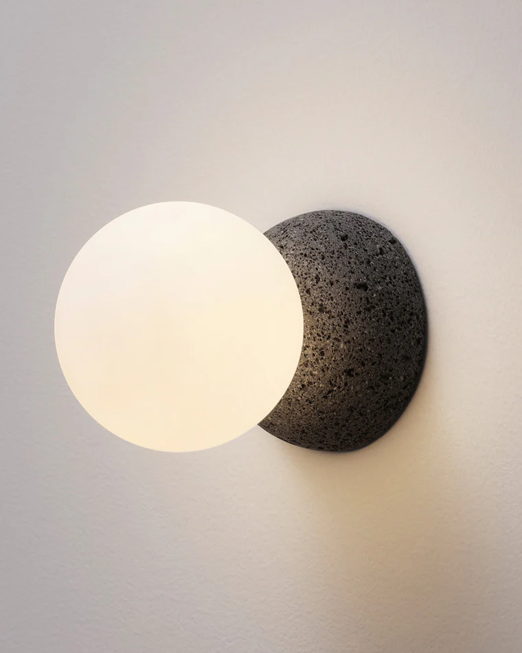 WOMO White & Black Glass Globe Wall Sconce-WM6103 - Image 11