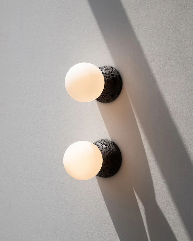 WOMO White & Black Glass Globe Wall Sconce-WM6103 - Image 12